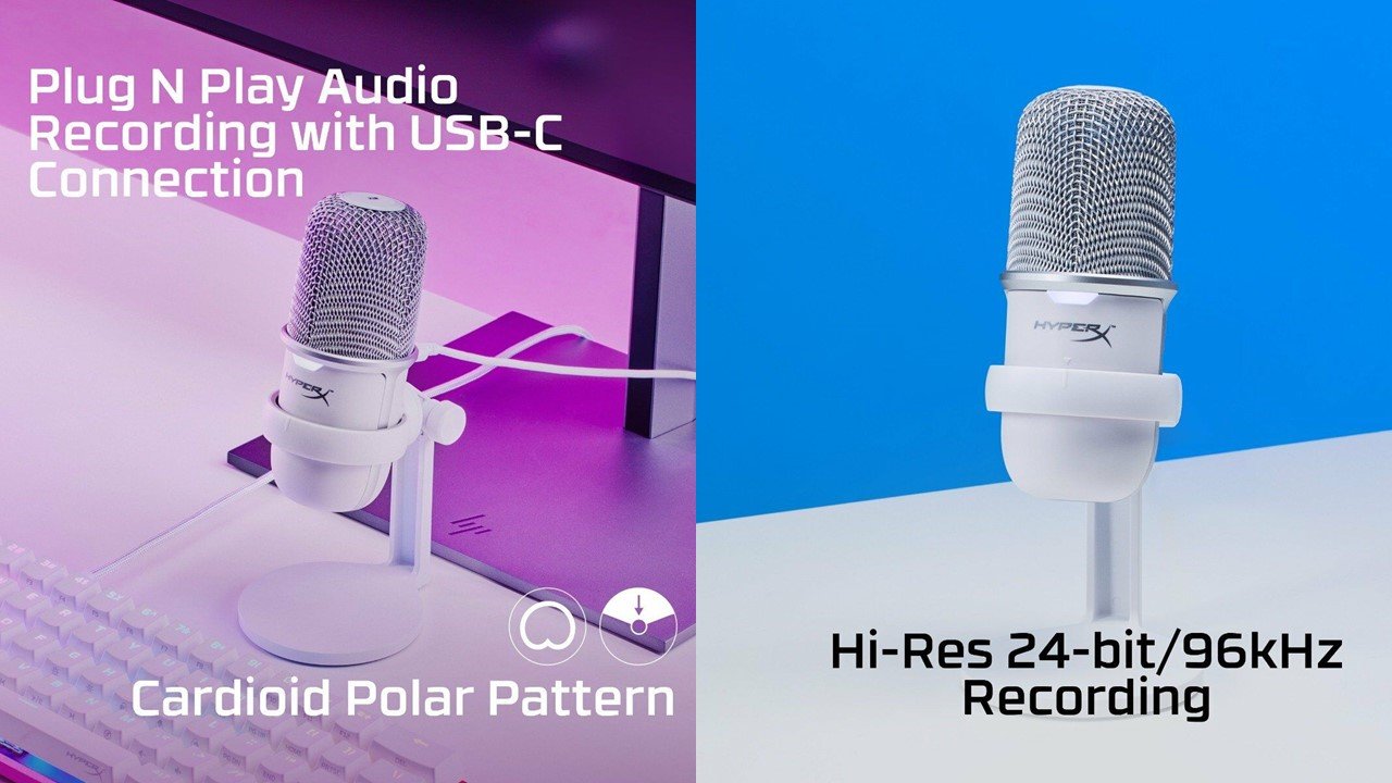 HyperX SoloCast - USB Microphone (White)